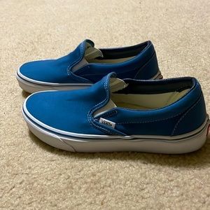 Women’s Blue and White Vans